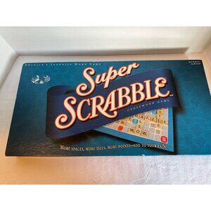 Super Scrabble Game 2004 Word Game Family Board Complete Classic Fun Crossword